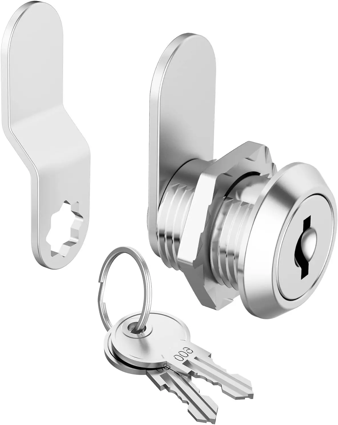 1 Pack Cabinet Locks with Keys, 5/8" Cam Lock Keyed Alike, Secure Drawer File Cabinet Mailbox Lock Replacement RV Storage Locks, Zinc Alloy