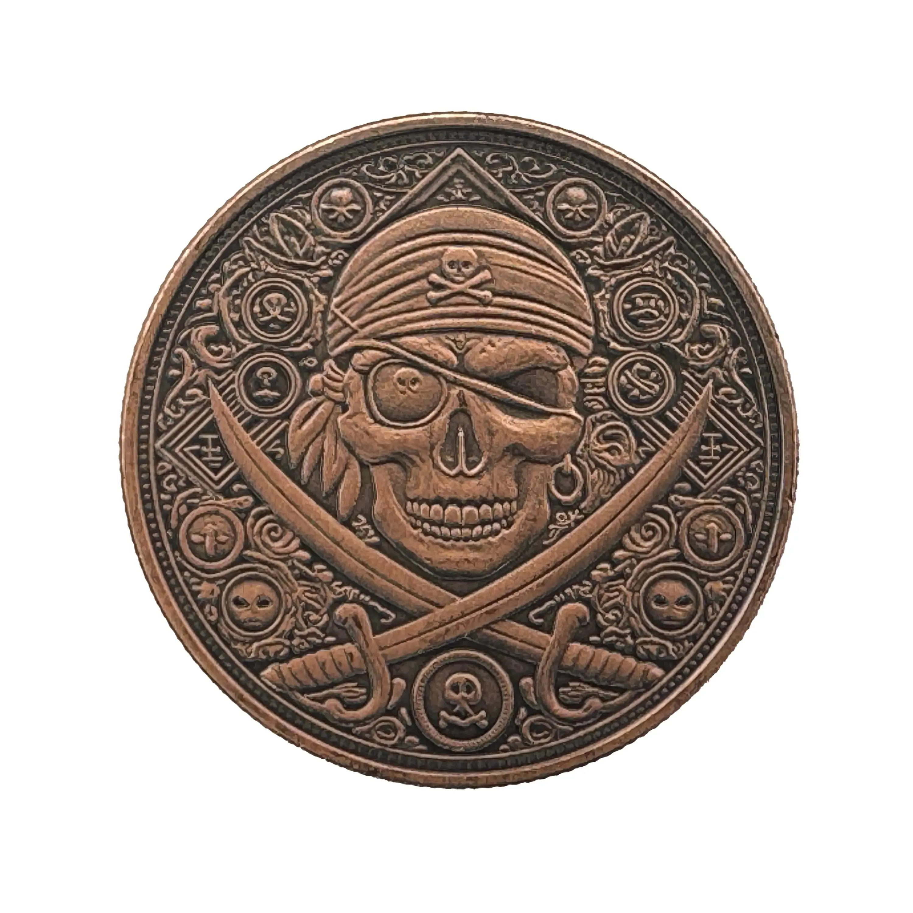 Antiqued Pirate Copper Round 1oz Coin Limited