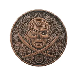 Antiqued Pirate Copper Round 1oz Coin Limited