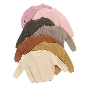 Baby Girl Boy Knit Sweater Blouse Pullover Sweatshirt Warm Long Sleeve Tops for Infant Toddler 1-5Y