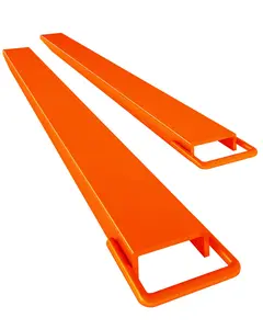 Garvee Heavy Duty Pallet Forklift Extensions in Various Lengths (60", 72", 84", 96") with 5.5" Width, Available in Orange and Yellow, Sold as 1 Pair for Forklift Trucks