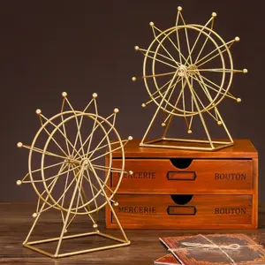 Modern Creative Rotating Ferris Wheel Ornament, Living Room TV Cabinet Wine Rack Office Desktop Decoration, Rotating Decorative Ferris Wheel