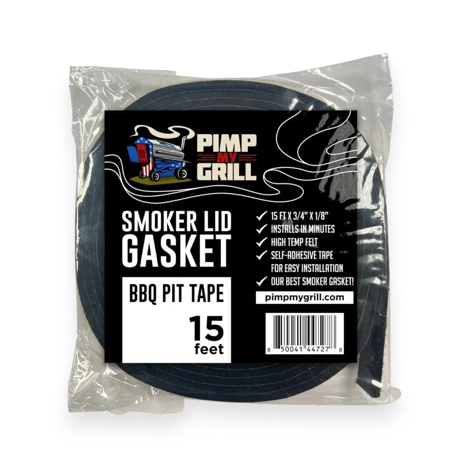 Smoker Gasket Seals Self-Adhesive High Temp Sealing , Grill Gaskets Tape 15ft