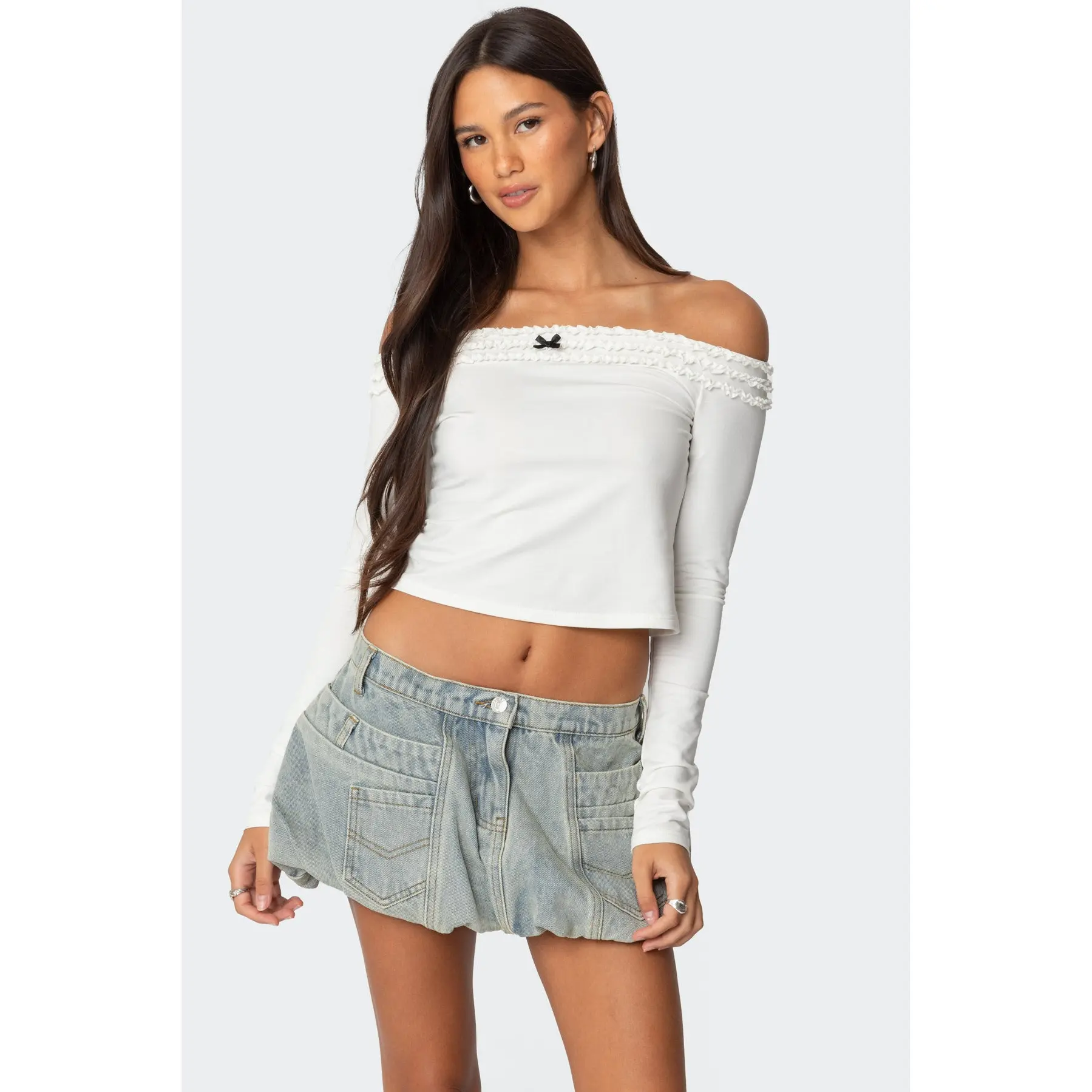 Gia Ruffled Off Shoulder Top