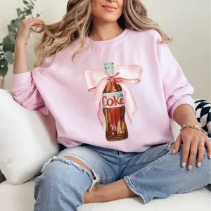 Diet Coke Pink Bow Sweatshirt, Diet Coca Cola Crewneck, Diet Coke Lover, I Need A Diet Coke, Funny Shirt, Coke Lover Sweater, Coke Long Sleeve