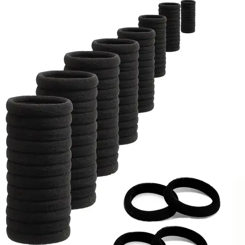 100pcs/set Summer High Stretch Ponytail Elastics Hair Tie, Casual Simple Plain Hair Tie, Daily Elastic Hair Accessory for Girls Women, Rubber Band, Scrunchies, Ponytail Hairstyle, Ponytail Holders, Pony Tails Hair Ties