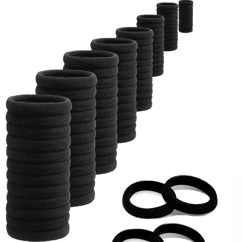 100pcs/set Summer High Stretch Ponytail Elastics Hair Tie, Casual Simple Plain Hair Tie, Daily Elastic Hair Accessory for Girls Women, Rubber Band, Scrunchies, Ponytail Hairstyle, Ponytail Holders, Pony Tails Hair Ties
