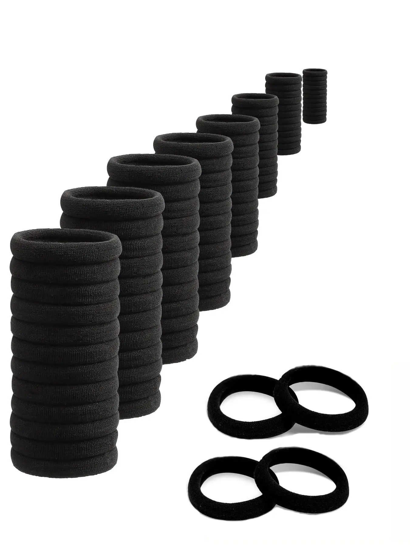 100pcs/set Summer High Stretch Ponytail Elastics Hair Tie, Casual Simple Plain Hair Tie, Daily Elastic Hair Accessory for Girls Women, Rubber Band