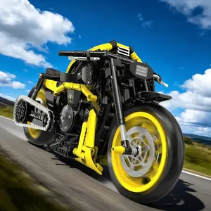 Creative Fashion Vintage Classic Motorcycle Model Decoration, Medium Difficulty Mechanical Set, Perfect New Year Party Gift for Teens