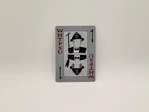 WHTFSU, step brothers version 2, Firefighter aluminum playing card. Firefighter gifts, firefighter helmet card. Magnet option available.