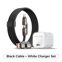Black Cable+White Charger Set
