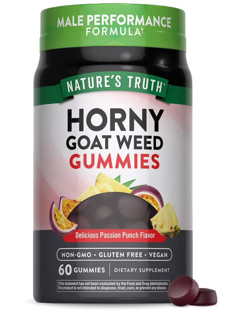 Horny Goat Weed Gummies - 60 Count - with Maca Root