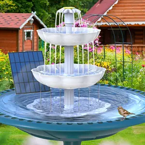 Solar Fountain, Solar Fountain Bird Bath Pump, Independent Portable Floating Solar Fountain Pump, Suitable for Bird Bath, Garden, Ponds, Pool, Fish Tank, Aquarium