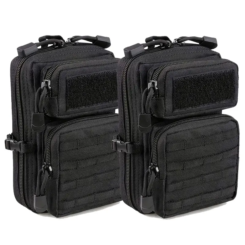 2-Pack Molle Utility Pouch EDC Tool Pouch Phone Pouches Mini Waist Pouches Medical EDC Pack Mini Design of 3-Day Backpack