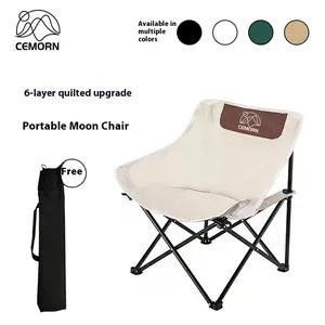 Outdoor Folding Chair Leisure Home Wear-resistant Moon Chair Camping Fishing Beach Stall Internet Celebrity Stool