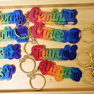 Zodiac Resin Keychains - Handmade, Durable and Stylish Accessories for Keys and Bags
