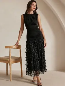 Elegant Sleeveless Dress, Vintage and Modern Style, Suitable for Work Commute, Dates, Parties, Formal and Semi-Formal Occasions