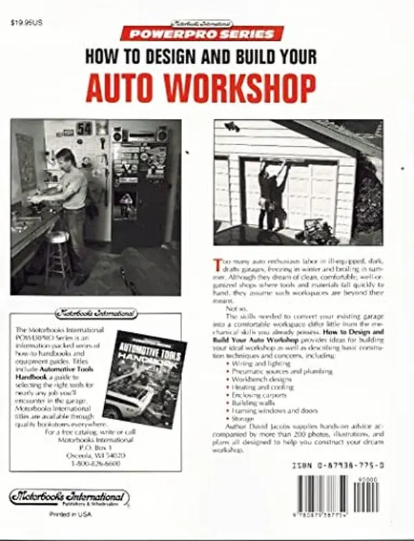USED-How to Design and Build Your Auto Workshop (Motorbooks International Powerpro) by David H. Jacobs (Paperback)