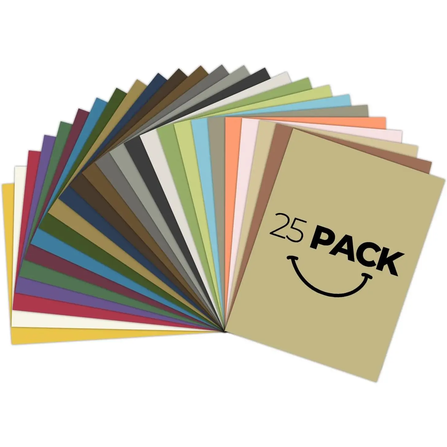 , Pack of 25 9x12 Multicolor Uncut Mat Boards,  for Photos, Pictures, Frames, Acid-Free, White-Core