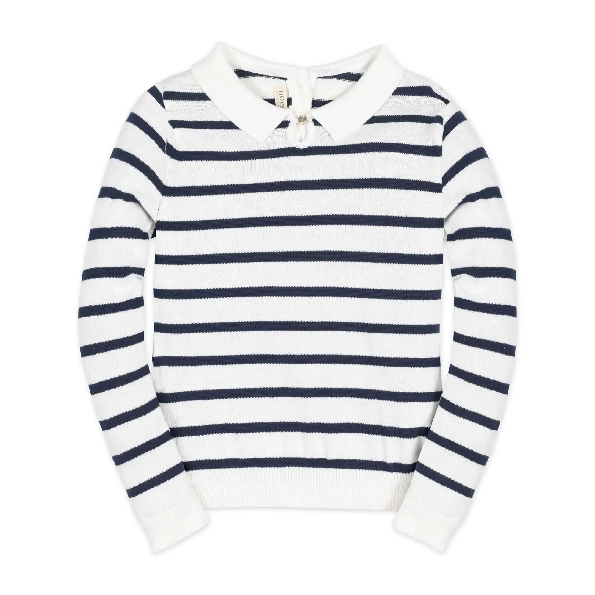 Organic French Collared Keyhole Sweater - Baby