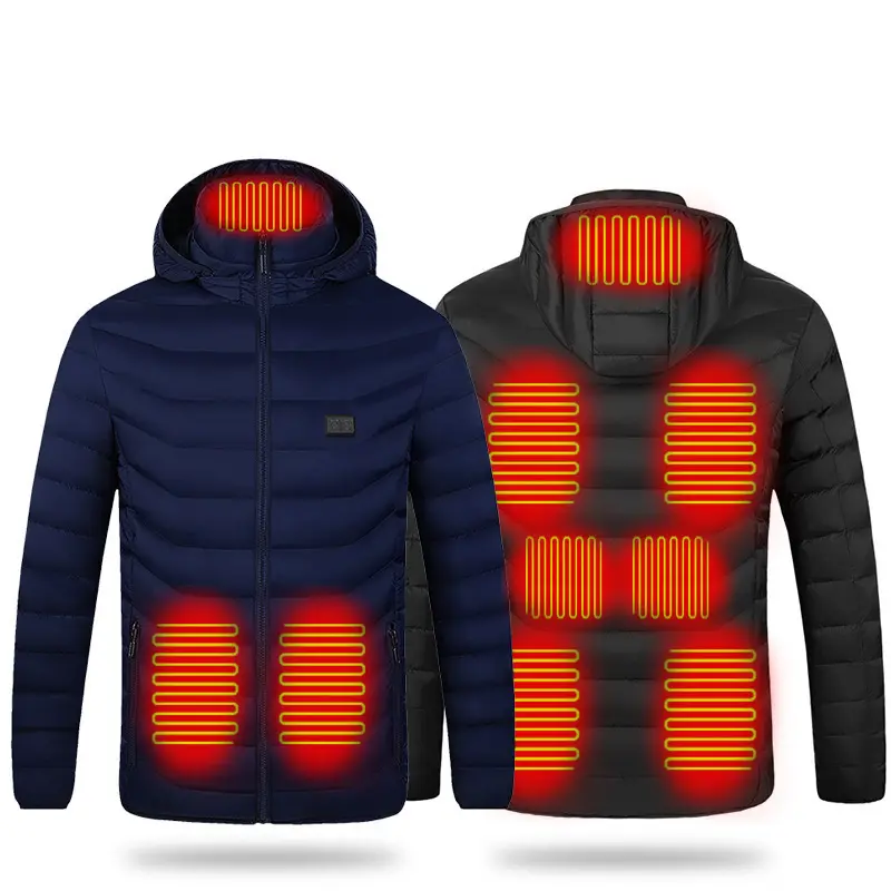 Nine zone dual control blue cotton jacke