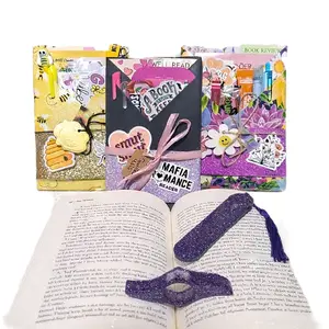 Book Bundle: New Book Over Stock Edition with Resin Bookmark Page Holder Set Spring Flower Butterfly Bee Reading Gifts for Book Lovers