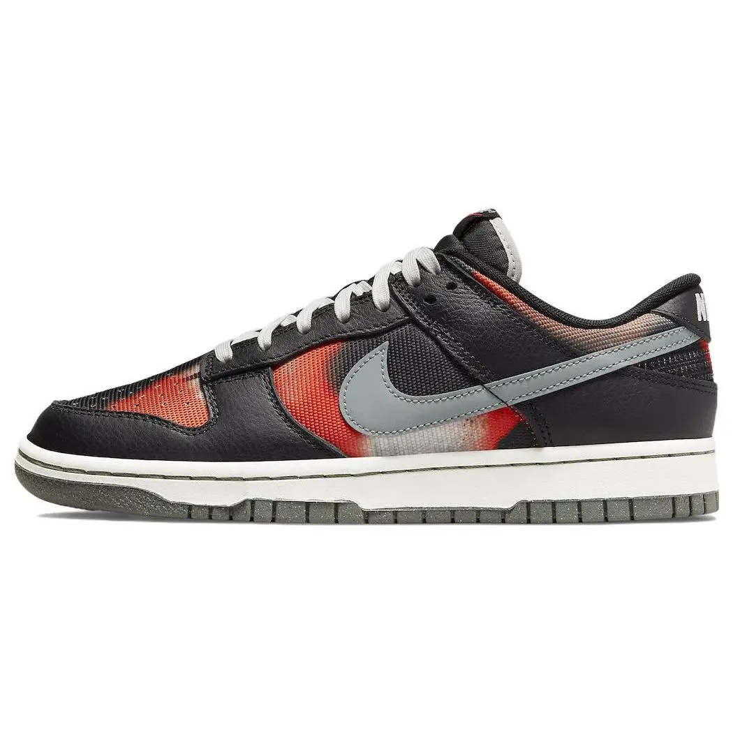 Nike Dunk Low Graffiti Black Red Skate Shoes Men's DM0108-001