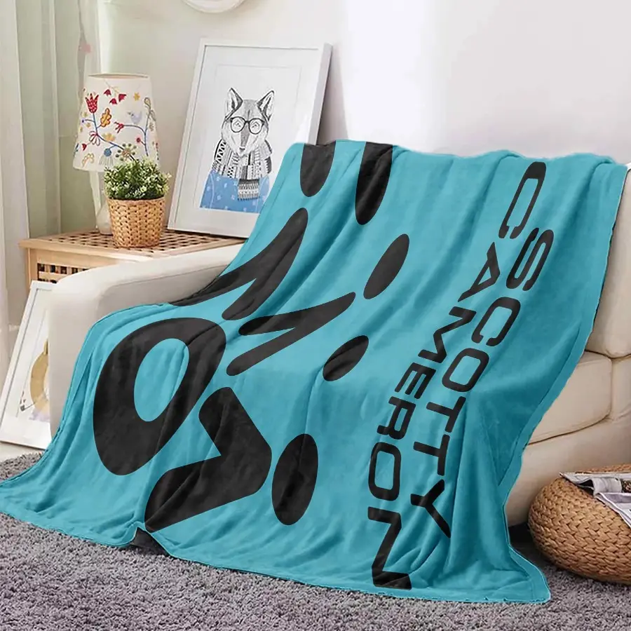 Scotty Camerons Printed Microfiber Decorative Blanket - Ultra-Soft Short Pile, Anti-Hooking, Warm, Lightweight, Durable Soft Fluffy Cozy Blanket for Living Room, Playroom, Decorative Blankets, Soft Fluffy Blanket