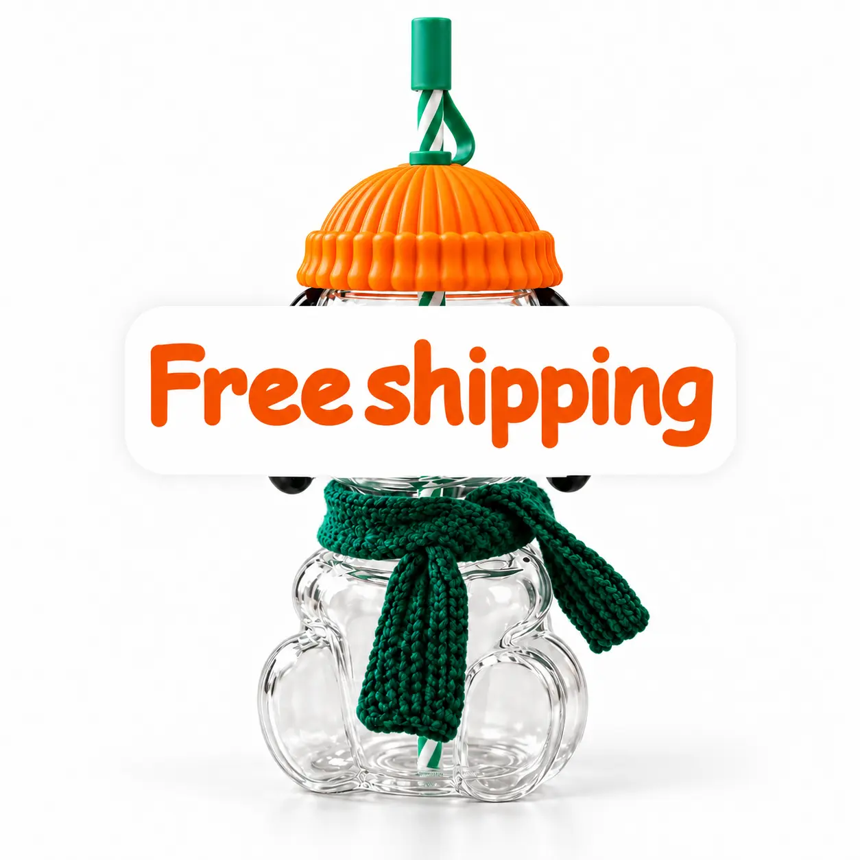 Glass Cup Fall Collection for 2026 For the Great Pumpkin, Charli Brown Petanauts Cup Puppy Cup Topper Christmas Cap Special Edition-Aesthetic Glass Tumbler for Iced Coffee & Water - Cute Gift for pet lovers