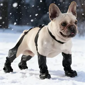 warm Dog Outdoor Anti-Dirt Shoes Boots Rain Day PetSupplies Shoes for Dogs Outdoor Walking SoftFrench Bulldog Paws Protect Dog Shoes Winter Knitted Sweater Cute Teddy Outfit Valentine's Pomeranian Ghostly All-Season high collar pup  fashion Adjustable Bre