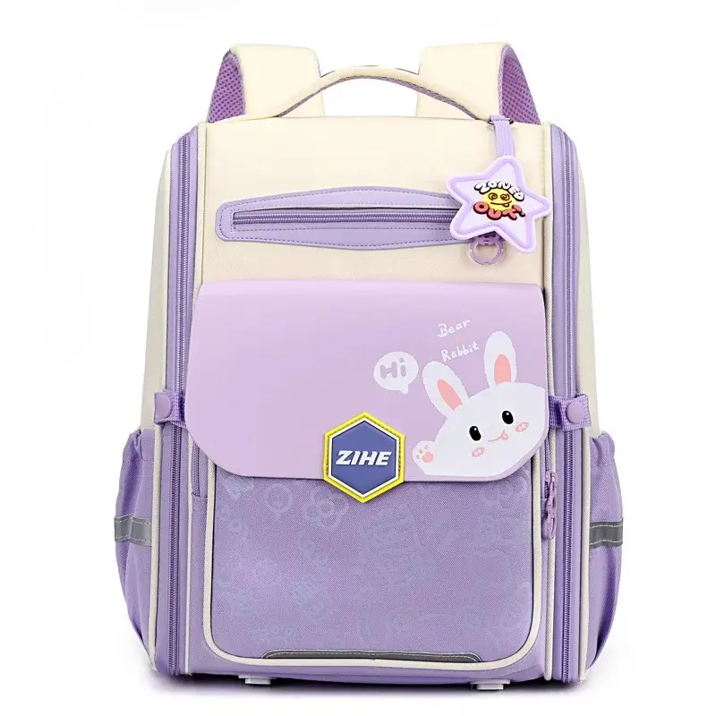 Cute Rabbit Backpack for Elementary School Girls – Waterproof, Large-Capacity Schoolbag