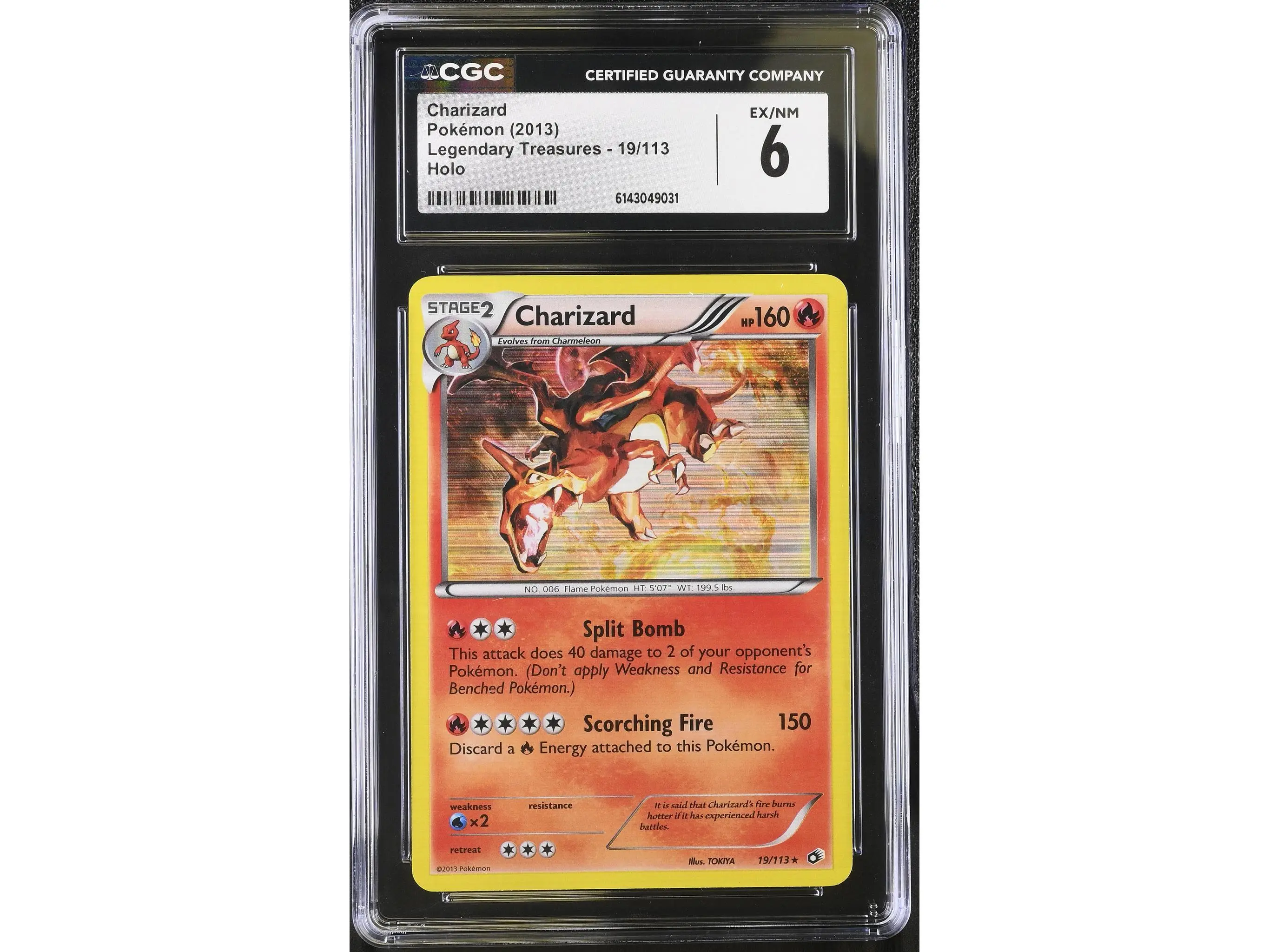 2013 Legendary Treasures #19/113 Charizard CGC 6