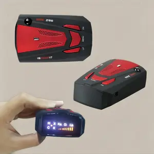 Car Speed Radar Detector, 360 Degree LED Display, Voice Alerts, Safe Driving, High-Speed Road Monitoring, Abs Enclosure