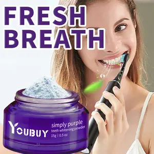 Purple whitening tooth powder Oral teeth whitening strips
