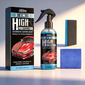 3 In 1 Car Coating Spray Kit Blue Formula Degreasing Polish Protective Coating Quick Effect Restore Car Paint Shine Scratch Repair For Car Exterior