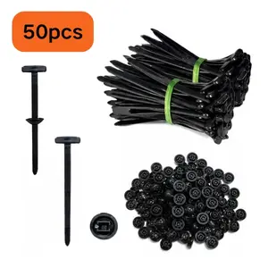 Nylon Universal Cable Tie Buckle, Zip Ties Heavy Duty with Pin & Button Design, Car Daily Repair, Applicable Toengine Lower Guard Plates, Fender Linings, Fenders, Trunkclips