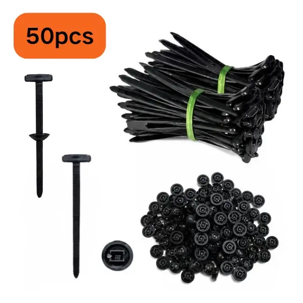 Nylon Universal Cable Tie Buckle, Zip Ties Heavy Duty with Pin & Button Design, Car Daily Repair, Applicable Toengine Lower Guard Plates, Fender Linings, Fenders, Trunkclips