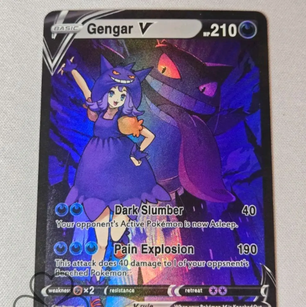 Gengar Custom-made Holo Fan art card Collectible Cards Holographic Cards