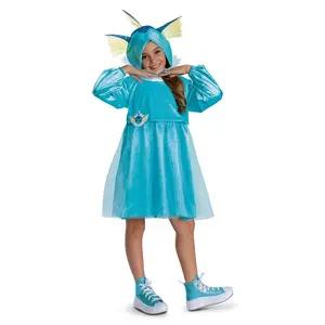 Girl's Pokémon Vaporeon Hooded Costume Dress