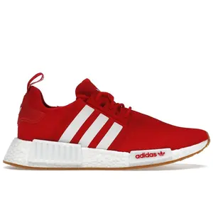 adidas Men's NMD R1 Vivid Red White Gum, from StockX
