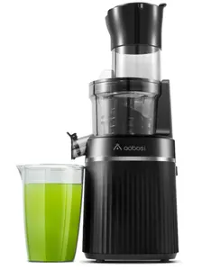 AOBOSI  SJ-022 Cold Press Juicer, Aobosi Slow Masticating Juicer w/ 80MM Large Feed Chute, Juicer Machine with Easy to Clean Brush for High Nutrient Fruits Vegetables