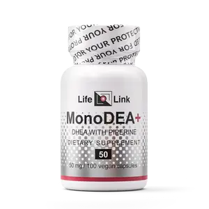 LifeLink DHEA MonoDEA+ (Dehydroepiandrosterone w/ Piperine) | 50 mg x 100 capsules | Anti-Aging | Vegan, Gluten Free | Made in the USA