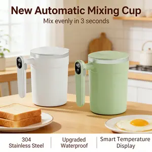 Portable automatic stirring coffee cup, say goodbye to clumping! Stir in 3 seconds, enjoy smooth hot and cold drinks. The 400ml capacity is just right for a cup of coffee. The gift box packaging is suitable for holiday gifting.