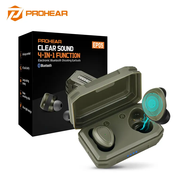 PROHEAR EP05 Bluetooth Electronic Shooting Earbuds, 30dB Noise Reduction with Fast Gunshot Suppression & Digital Sound Amplification for Shooting Hunting SummerWins DealsForYouDays,father'sdaygifts