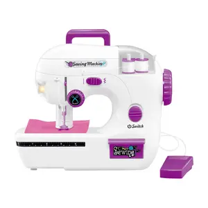 Childrens Mini Electric Sewing Machine Household Role Play Craft Toy Set
