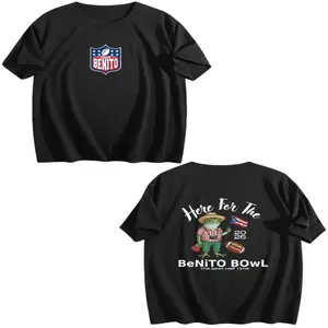 Benito Bowl 2026 Vintage Funny Football Shirt, Bad Bunnie Halftime Design, Team Benito Only, Here For The Benito Bowl Meme Tee, Trendy City Boy Boxy Fit Graphic T-Shirt