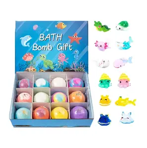 12 Pcs Kids Bomb Gift Set with Surprise ToysInside | Easter Basket Stuffers for Boys & Girls IColorful Fizzy Bubble Bath Bombs for SkinNourishing & Gentle Care I Safe Bath Bombsfor Kids Bath Time Fun