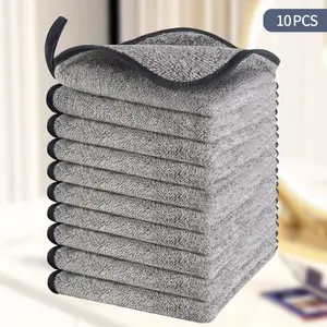 Ultra-fine Fiber Facial Towel, 10pcs/set Soft Absorbent Face Cloth, Machine Washable Face Towel for Home & Travel, Microfiber Towels, Absorbent Drying Towel
