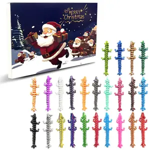 24pcs 3D Printed Crystal Dragon Toys, Perfect Basket Filler, Flexible Moving Dragons, Autism Adhd Stress Relief Model, Boys & Girls Surprise Gifts