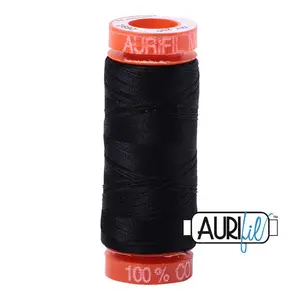 Aurifil Cotton Thread 50wt 220yds - Black 2692